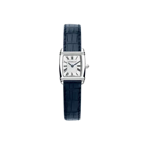 Photo montrant l'intégralité de la montre Montre Herbelin Art Déco – Tonneau Quartz – Acier & Cuir Bleu