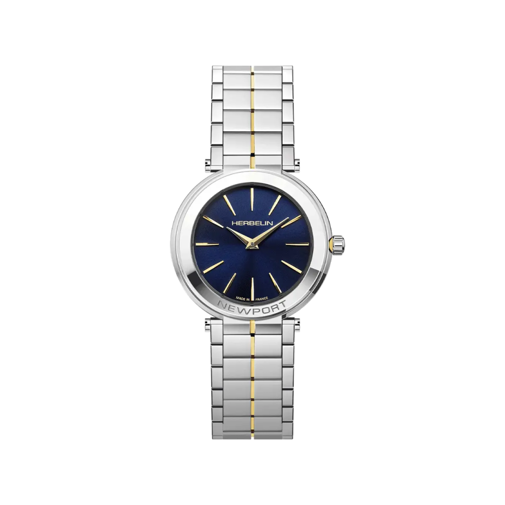 Photo montrant l'intégralité de la montre Montre Herbelin Newport – Slim – Bicolore