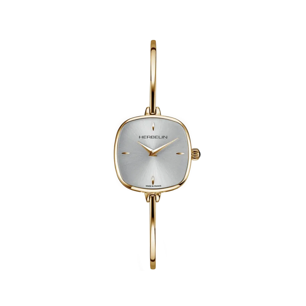 Photo montrant l'intégralité de la montre Montre Herbelin Fil – Quartz – PVD Or Jaune & Blanc