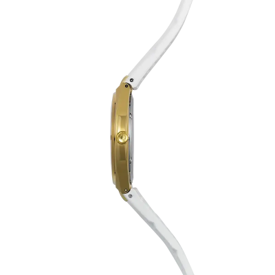 Vue profil de la montre Montre Herbelin Cap Camarat – Quartz – PVD Or Jaune & Blanc