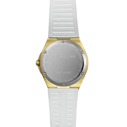 Photo montrant l'intégralité de la montre Montre Herbelin Cap Camarat – Quartz – PVD Or Jaune & Blanc