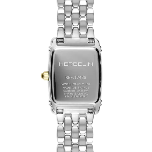 Photo montrant l'intégralité de la montre Montre Herbelin Art Déco – Tonneau Quartz – Bicolore