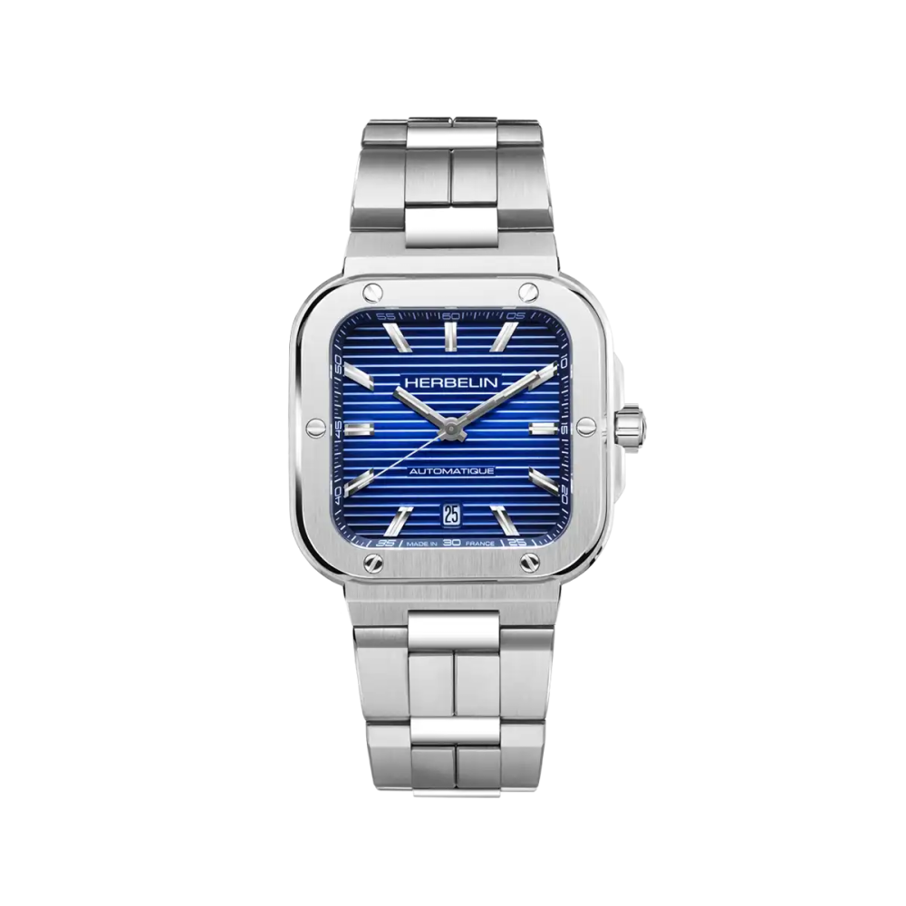 Montre Herbelin Cap Camarat Square – Automatique – Bleu & Acier