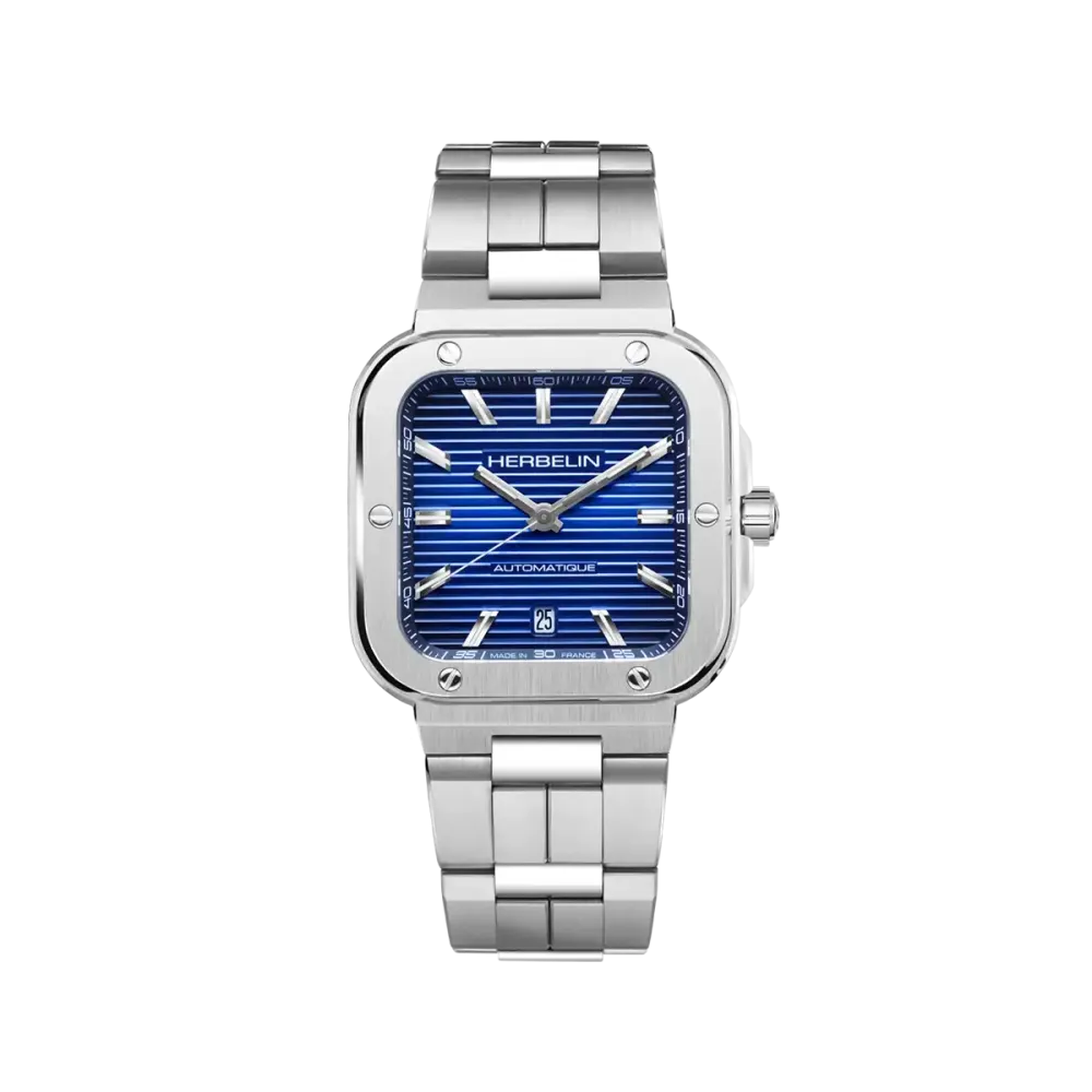 Montre Herbelin Cap Camarat Square – Automatique – Bleu & Acier