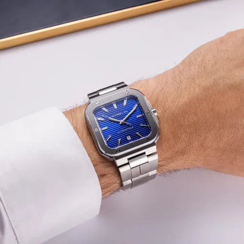 Montre Herbelin Cap Camarat Square – Automatique – Bleu & Acier