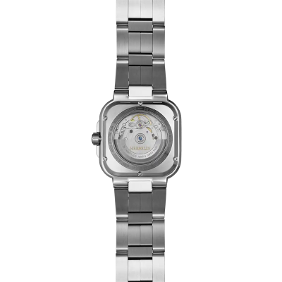 Vue de dos de la Montre Herbelin Cap Camarat Square – Automatique – Bleu & Acier