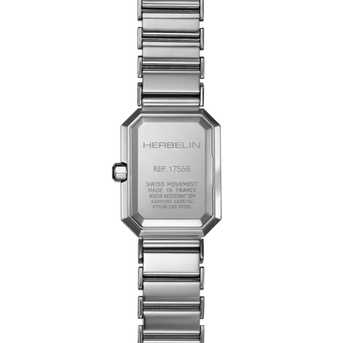 Photo montrant l'intégralité de la montre Montre Herbelin Octogône – Quartz – Nacre Noire & Acier