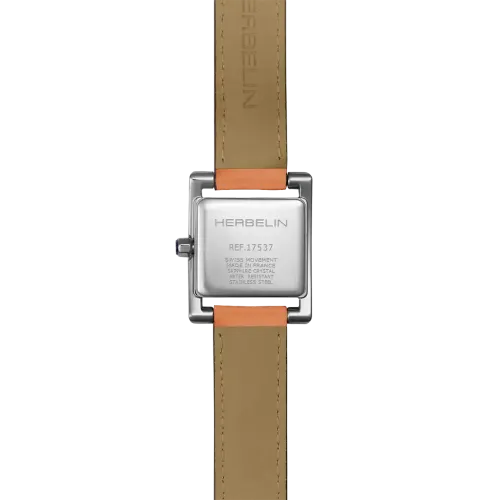 Photo montrant l'intégralité de la montre Montre Herbelin Vème Avenue – Cuir Orange & Index