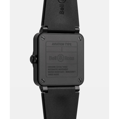 Vue de dos de la montre Montre Bell & Ross BR-03 Horizon avec boîtier viss
