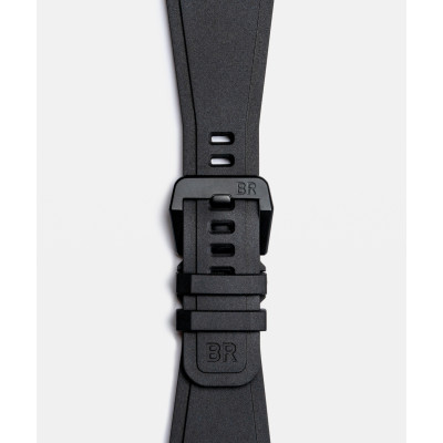 Vue du bracelet de la Montre Bell & Ross BR-03 Black Matte équipée d’une boucle ardillon