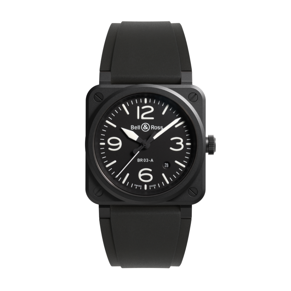 Photo montrant l'intégralité de la Montre Bell & Ross BR-03 Black Matte