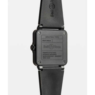 Vue de dos de la Montre Bell & Ross BR-03 Phantom avec boîtier vissé