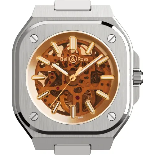 photo montrant l'intégralité de la Montre Bell & Ross BR-05 Skeleton Golden