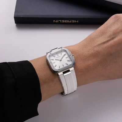 MONTRE HERBELIN CAP CAMARAT – SQUARE DAME – BLANC