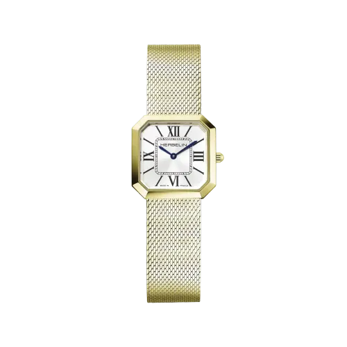 MONTRE HERBELIN OCTOGÔNE – QUARTZ – PVD OR JAUNE & INDEX