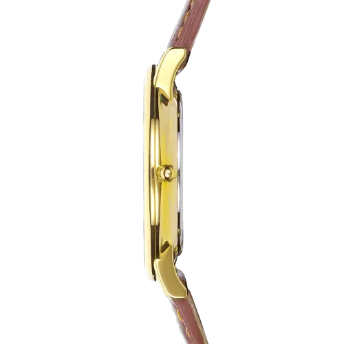 MONTRE HERBELIN CLASSIQUE – QUARTZ – PVD OR JAUNE & CUIR BRUN