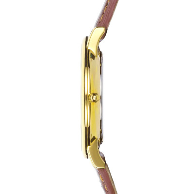 MONTRE HERBELIN CLASSIQUE – QUARTZ – PVD OR JAUNE & CUIR BRUN