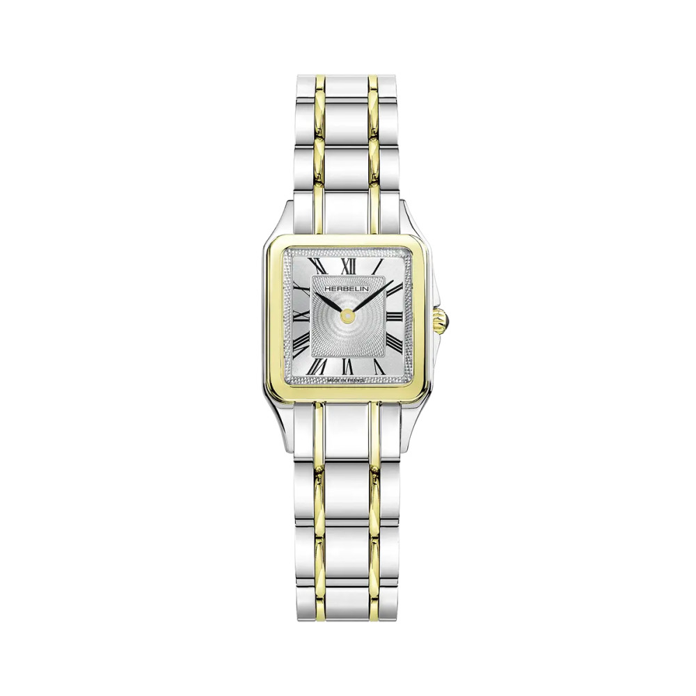 Vue intégrale de la Montre Herbelin Luna – Quartz – Two-Tone Steel