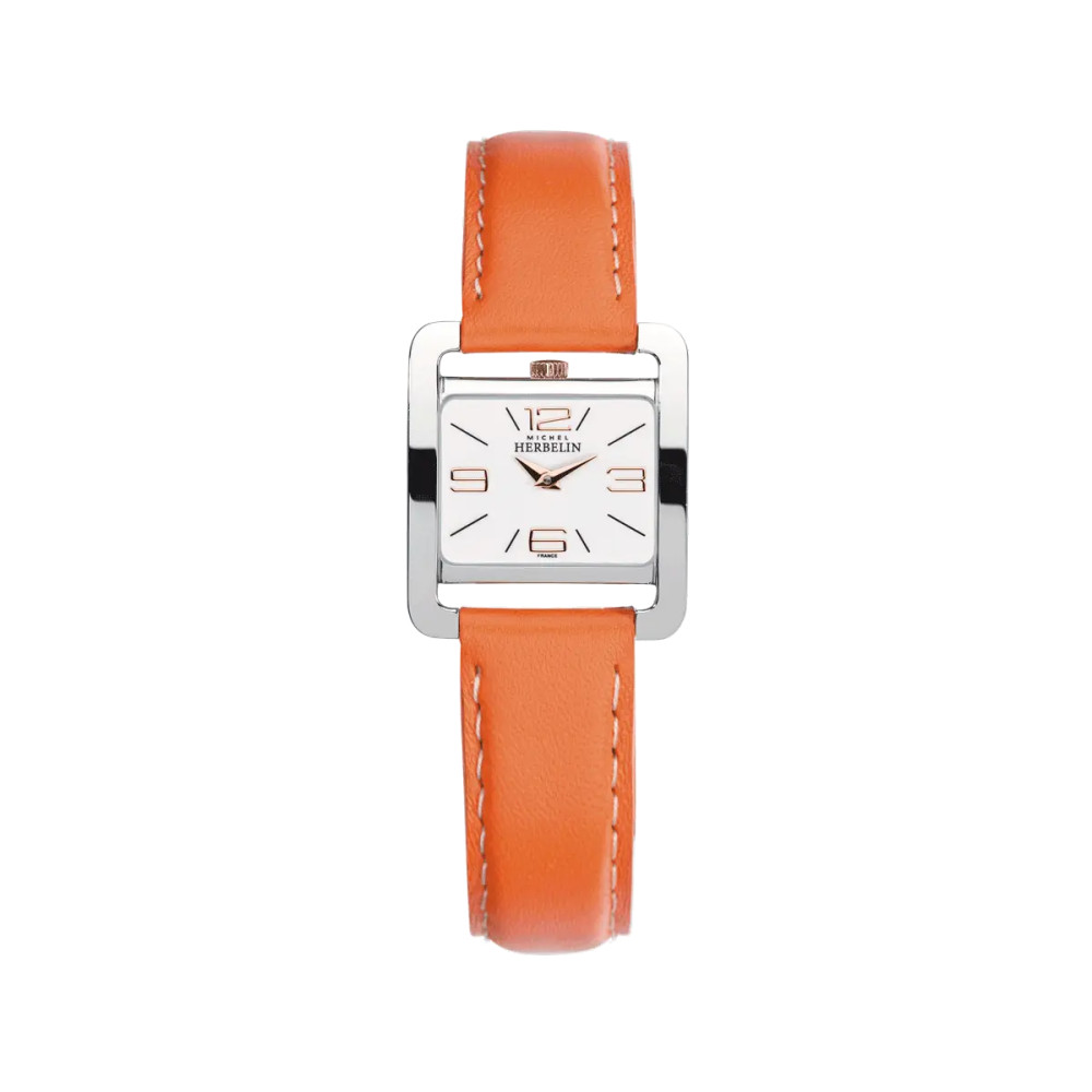 Vue intégrale de la Montre Herbelin Ve Avenue – Quartz – Acier & Orange