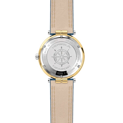 Vue dos de la Montre Herbelin Newport – Héritage Originals – Cuir Bleu