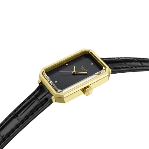 Photo montrant l'intégralité de la Montre Tissot SRV Cuir Cadran Nacre Noire