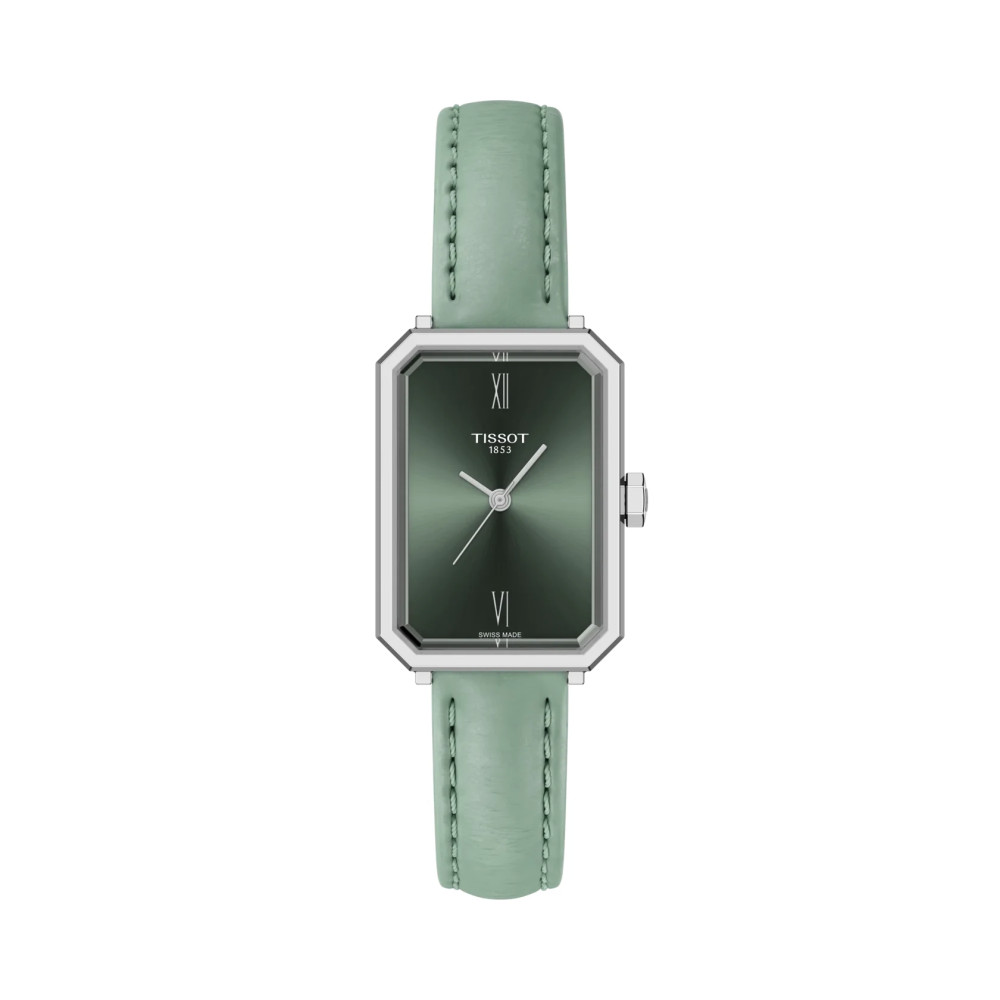 Photo montrant l'intégralité de la Montre Tissot SRV Cuir Vert Cadran Vert