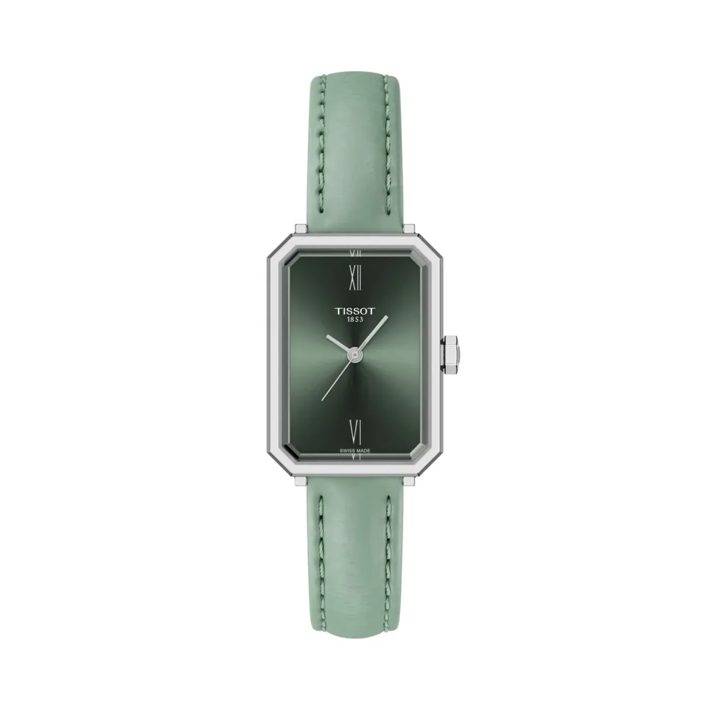 Photo montrant l'intégralité de la Montre Tissot SRV Cuir Vert Cadran Vert