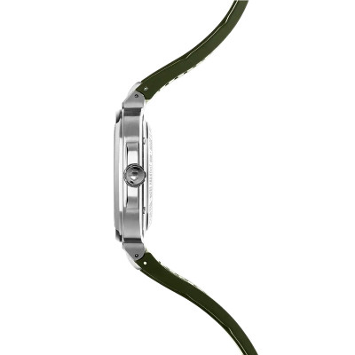 Vue profil de la Montre Herbelin Cap Camarat Square – Quartz – Kaki & FKM