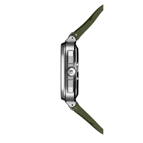 Vue intégrale de la Montre Herbelin Cap Camarat Square – Chronographe – Kaki & FKM