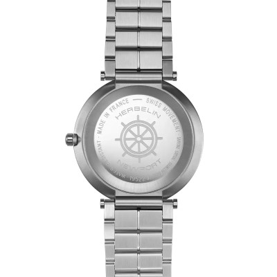 Vue de dos de la Montre Herbelin Newport Slim – Quartz – Bleu & Acier