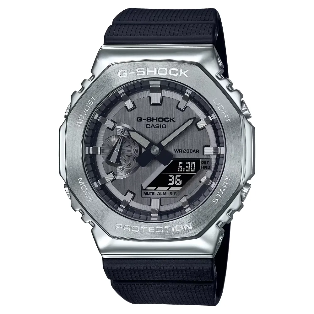 Photo montrant l'intégralité de la Montre G-Shock G-Steel GM-2100-1AE