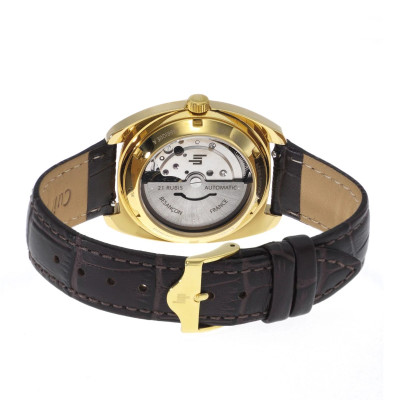 Vue de boucle de la Montre Automatique Lip Général De Gaulle Boîtier Doré