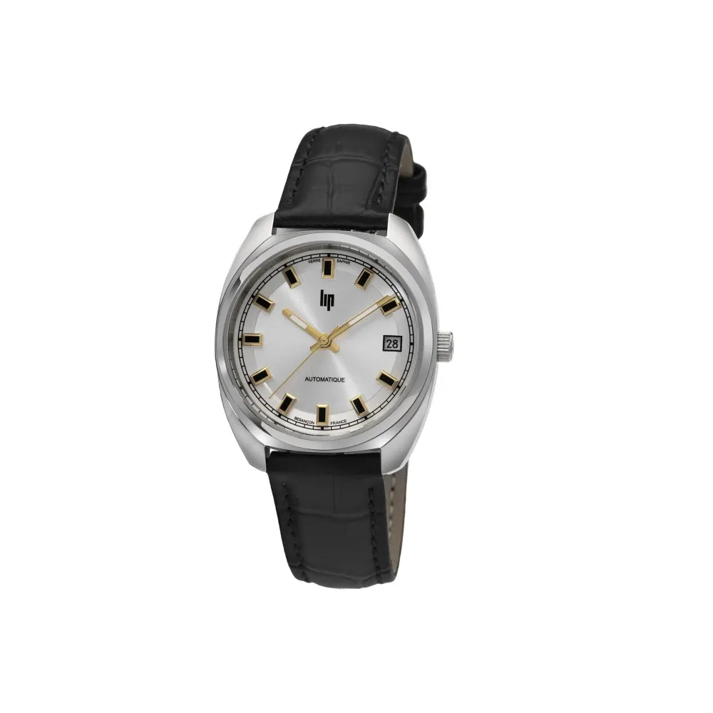 Photo montrant l'intégralité de la Montre Automatique Lip Général De Gaulle Boîtier Argent