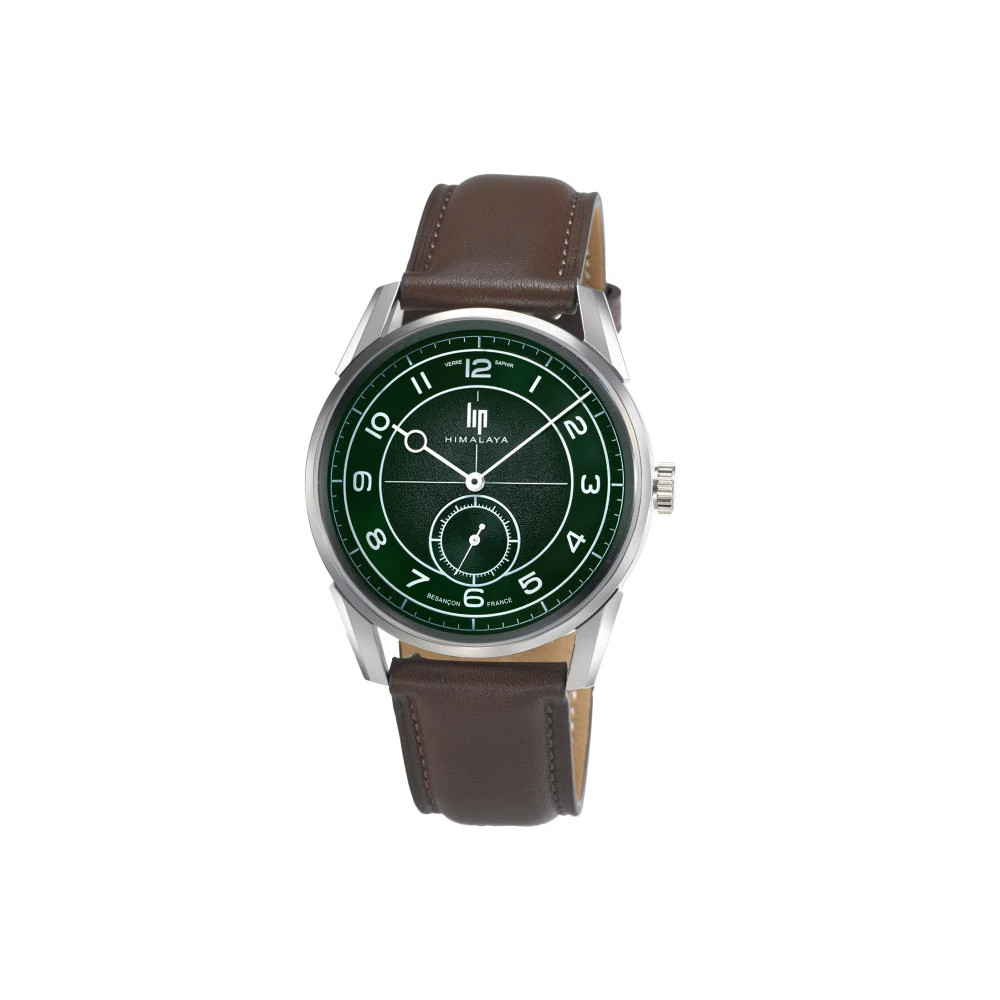 Photo montrant l'intégralité de la Montre Himalaya Classique 40 Mm Cadran Vert Bracelet Marron