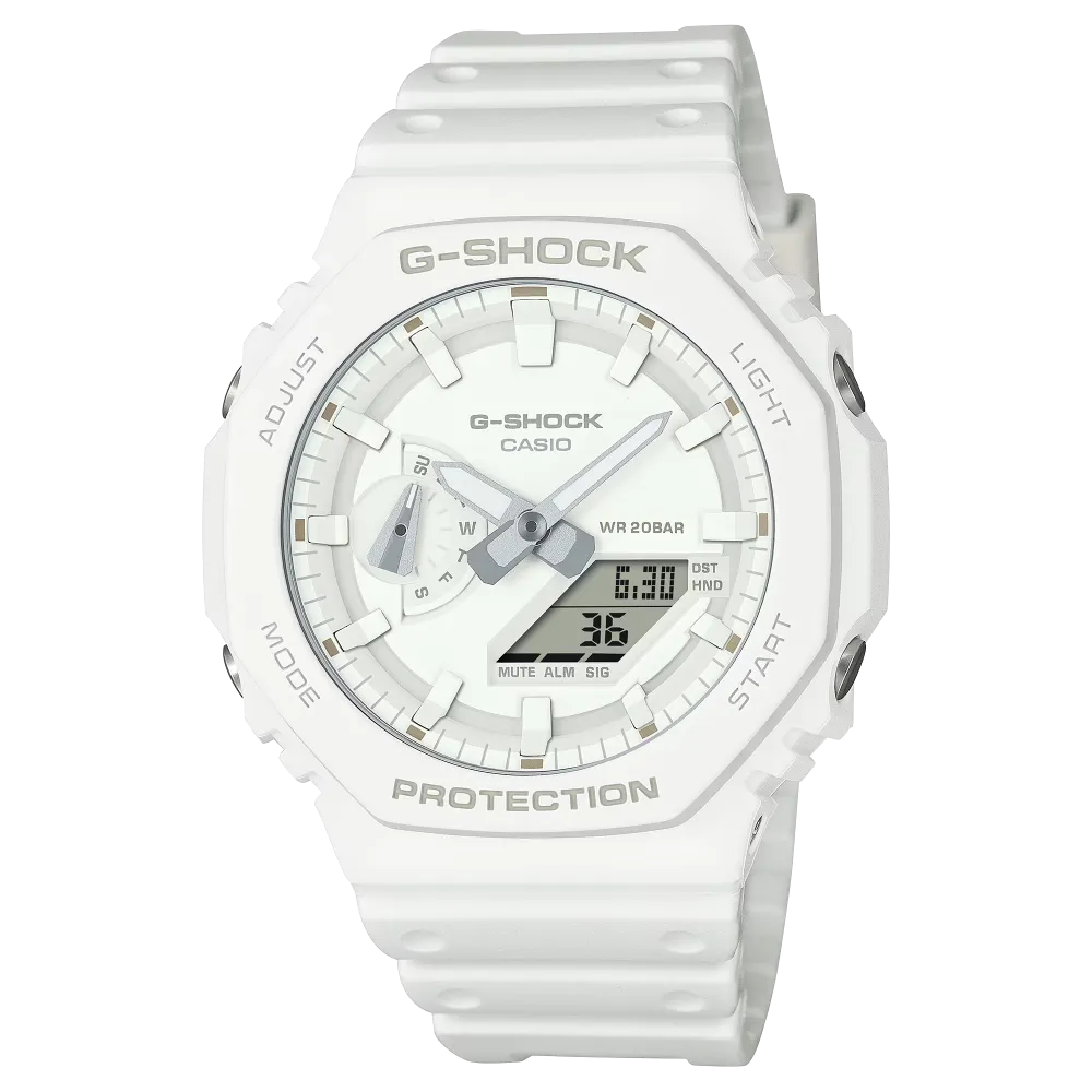 Photo montrant l'intégralité de la montre montre casio g-shock ga-2100-7a7er