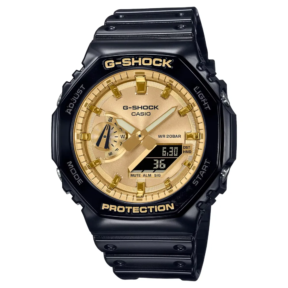 Photo montrant l’intégralité de la montre Casio G-Shock GA-2100GB-1AER