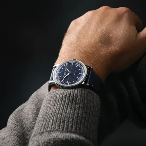 MONTRE RAYMOND WEIL MILLESIME SMALL SECONDS 35 MM, CADRAN BLEU BRACELET CUIR BLEU