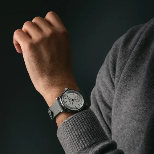 MONTRE RAYMOND WEIL MILLESIME SMALL SECONDS 35 MM, CADRAN GRIS BRACELET CUIR GRIS