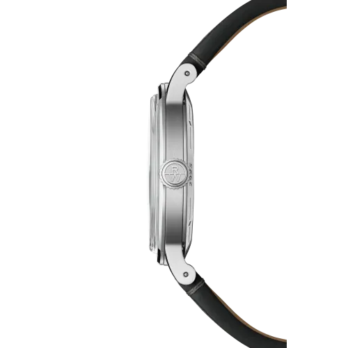 Photo montrant l'intégralité de la montre Montre Raymond Weil Millesime Central Seconds 39 mm, cadran anthracite, bracelet noir