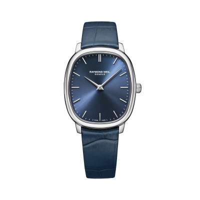 Photo montrant l'intégralité de la montre Montre Raymond Weil Toccata Heritage, Cadran Bleu, Bracelet Bleu