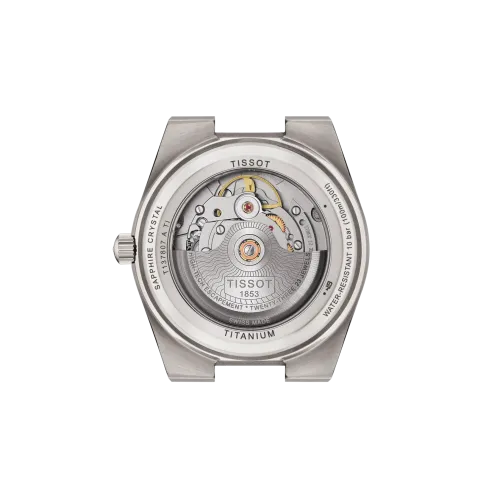 MONTRE TISSOT PRX TITANE 38 MM, CADRAN BLEU, BRACELET MÉTAL ARGENTÉ