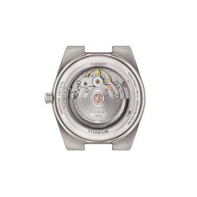 MONTRE TISSOT PRX TITANE 38 MM, CADRAN BLEU, BRACELET MÉTAL ARGENTÉ