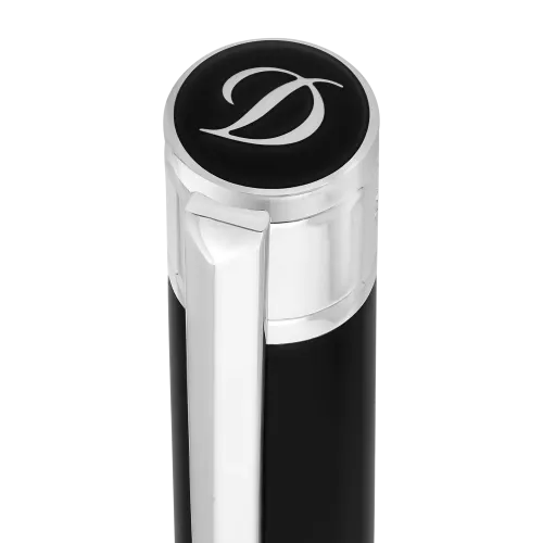 Photo montrant l'intégralité du Stylo Stylo ST Dupont Bille Initial Noir Chrome