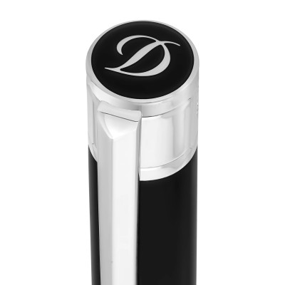 Vue du clip du Stylo Stylo ST Dupont Bille Initial Noir Chrome