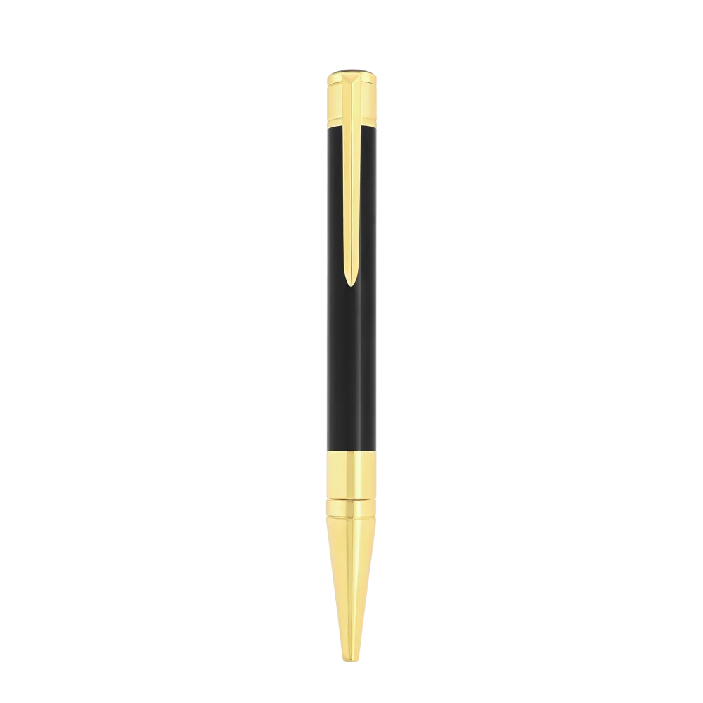 Photo montrant l'intégralité du Stylo Stylo S.T. Dupont Bille D‑Initial Doré