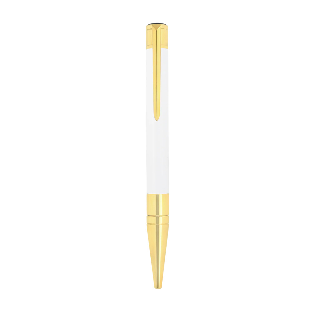 Photo montrant l'intégralité du Stylo Stylo S.T. Dupont Bille D‑Initial Blanc
