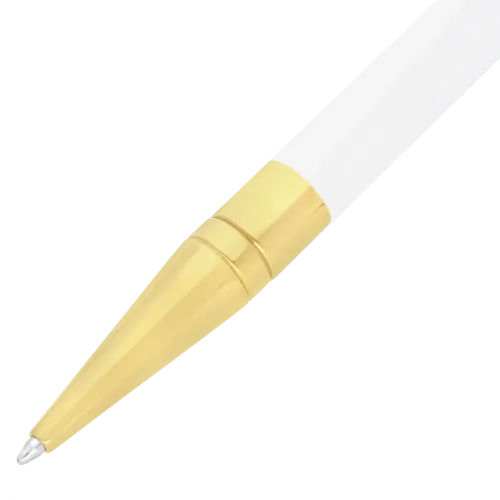 Photo montrant l'intégralité du Stylo Stylo S.T. Dupont Bille D‑Initial Blanc