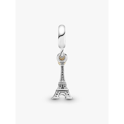Photo présentant l’intégralité de la Pandora Charm Pendant Tour Eiffel Paris & Cœur