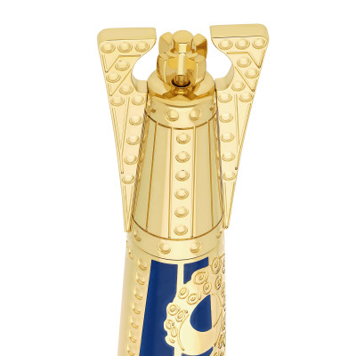 Zoom sur les ornements du Stylo S.T. Dupont Set Instrument d'Écriture 20'000 Lieues sous les Mers Bleu Gulf Stream
