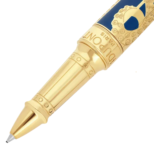 Photo montrant l'intégralité du Stylo S.T. Dupont Set Instrument d'Écriture 20'000 Lieues sous les Mers Bleu Gulf Stream